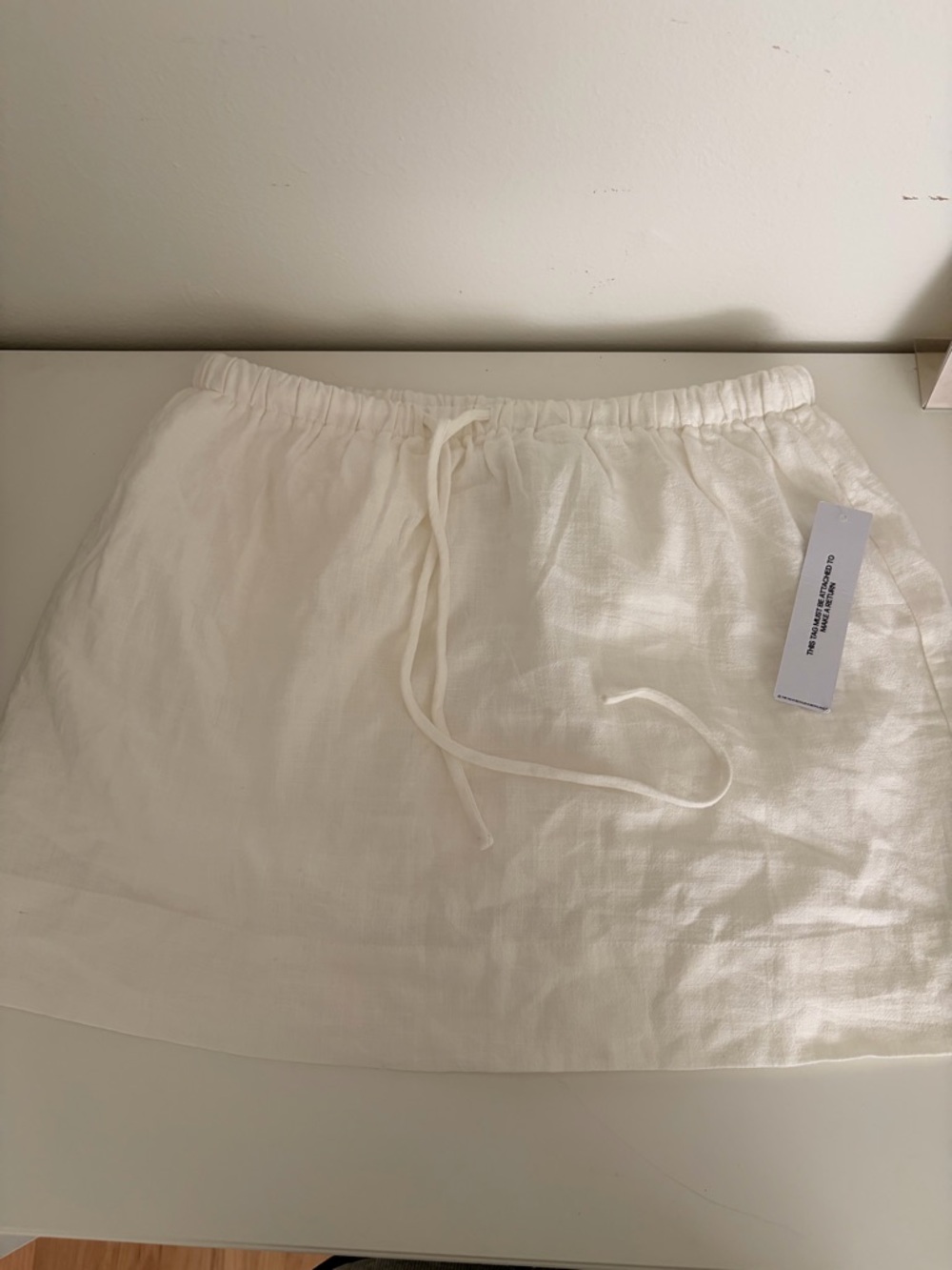 Princess Polly Evry Linen Blend Mini Skirt White